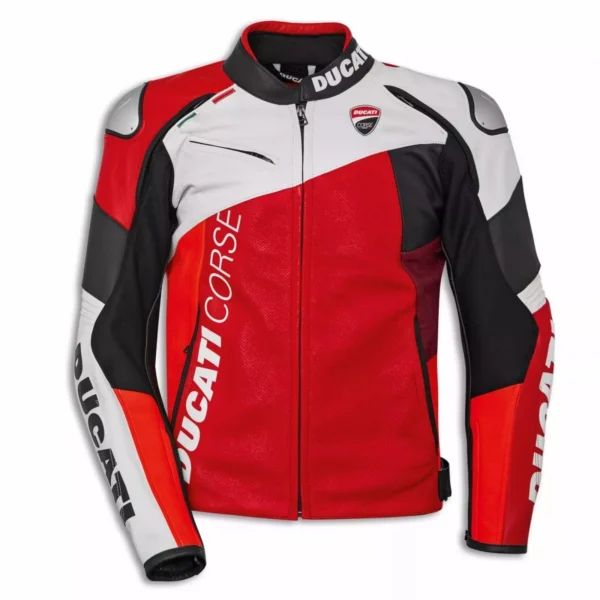 Ducati Corse C6 Motorcycle Leather Racing Jacket