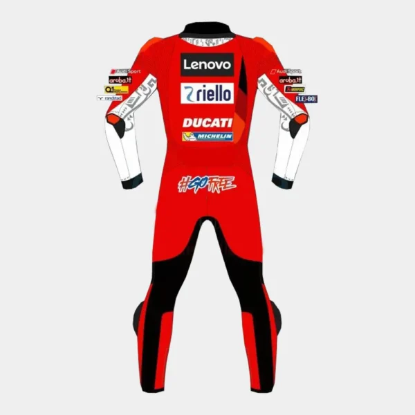 Francesco Bagnaia Leather Bike Suit Ducati MotoGP 2021 - Image 2