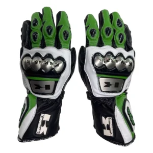 Kawasaki Ninja Motorbike Racing Leather Gloves 2024