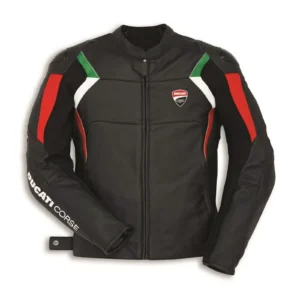DUCATI Biker Motorcycle Mens Leather Jacket