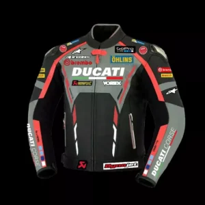 DUCATI Racing Motorcycle Biker Leather Jacket